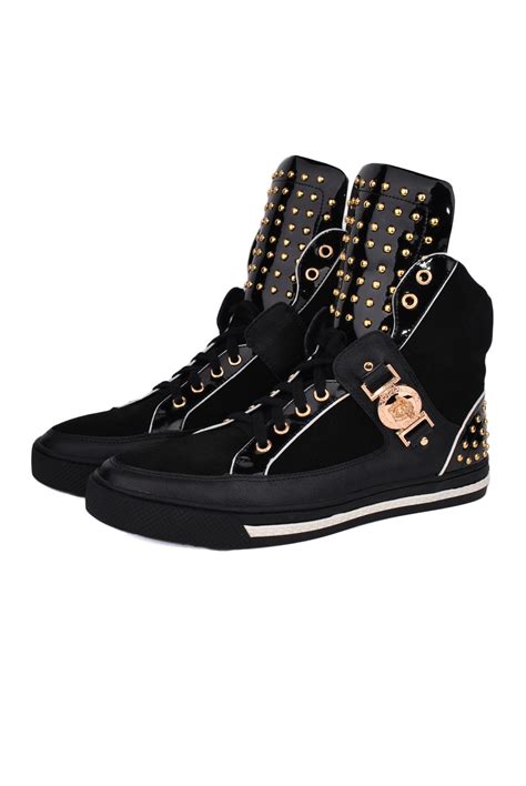 versace gold tennis shoes|Versace tennis shoes for men.